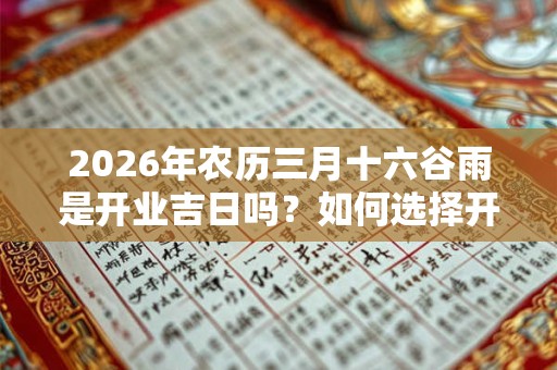 2026年农历三月十六谷雨是开业吉日吗？如何选择开业吉日？