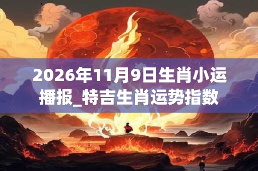 2026年11月9日生肖小运播报_特吉生肖运势指数