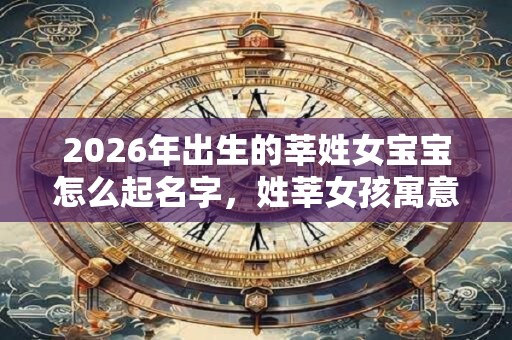 2026年出生的莘姓女宝宝怎么起名字，姓莘女孩寓意好的名字