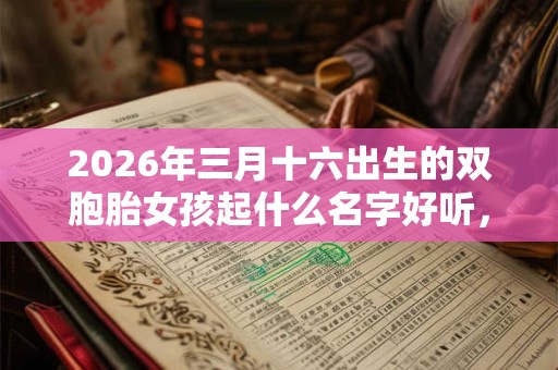 2026年三月十六出生的双胞胎女孩起什么名字好听，五行属什么