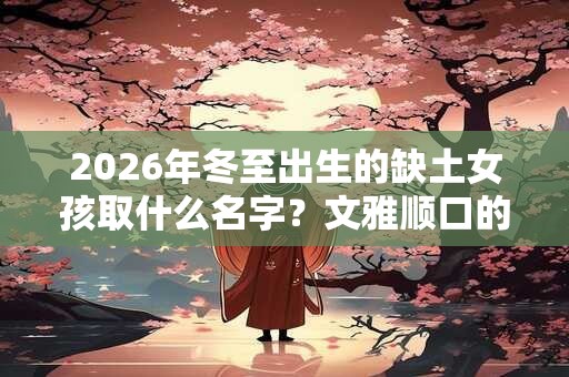 2026年冬至出生的缺土女孩取什么名字？文雅顺口的女宝宝名字
