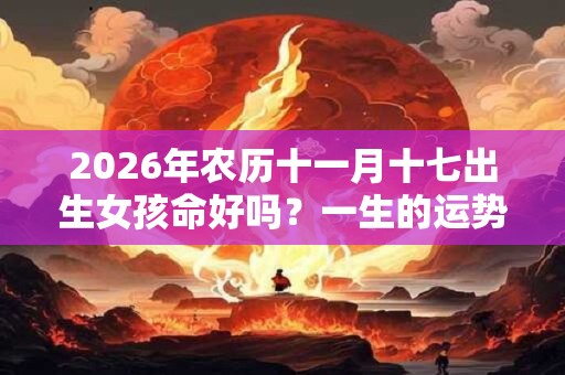 2026年农历十一月十七出生女孩命好吗？一生的运势好不好？