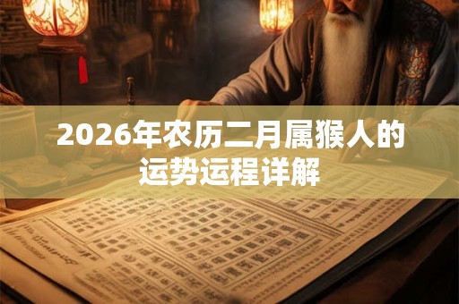 2026年农历二月属猴人的运势运程详解