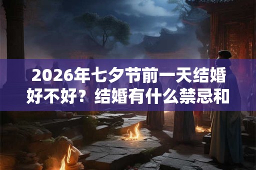 2026年七夕节前一天结婚好不好？结婚有什么禁忌和忌讳？
