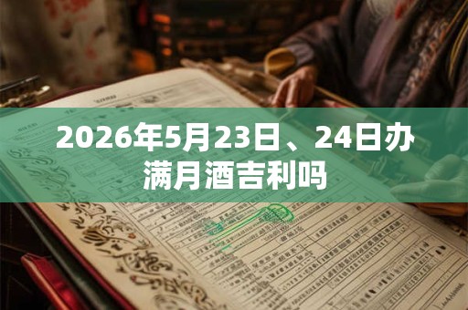 2026年5月23日、24日办满月酒吉利吗 2026年5月23日、24日办满月酒吉利吗