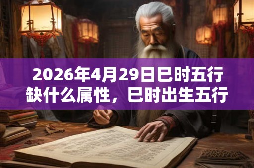 2026年4月29日巳时五行缺什么属性，巳时出生五行缺什么