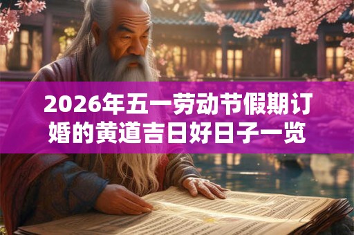 2026年五一劳动节假期订婚的黄道吉日好日子一览