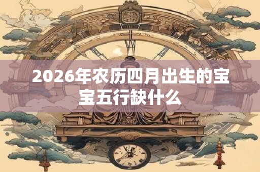 2026年农历四月出生的宝宝五行缺什么 2026年农历四月出生的宝宝五行缺什么