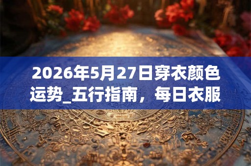 2026年5月27日穿衣颜色运势_五行指南，每日衣服颜色幸运色