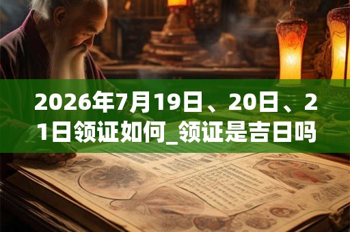2026年7月19日、20日、21日领证如何_领证是吉日吗