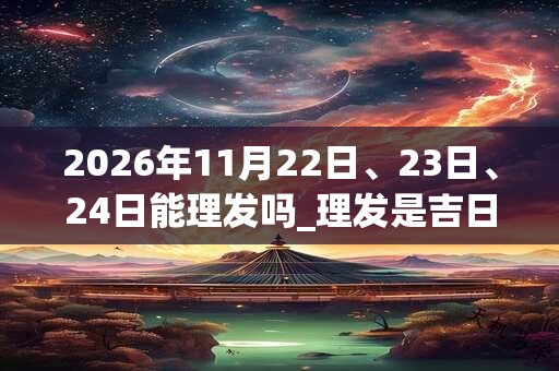 2026年11月22日、23日、24日能理发吗_理发是吉日吗
