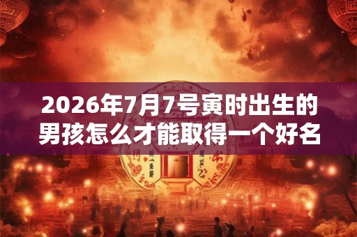 2026年7月7号寅时出生的男孩怎么才能取得一个好名字