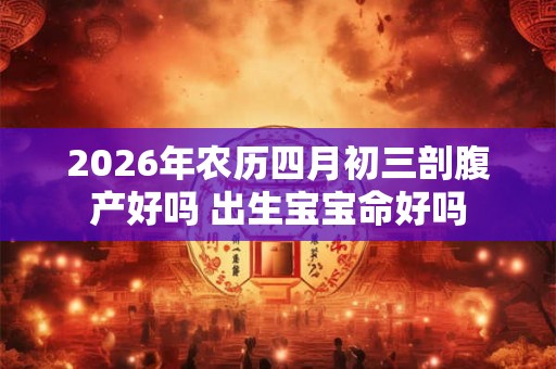 2026年农历四月初三剖腹产好吗 出生宝宝命好吗