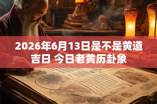 2026年6月13日是不是黄道吉日 今日老黄历卦象