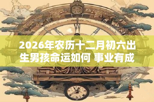 2026年农历十二月初六出生男孩命运如何 事业有成吗 2026年农历十二月初六出生男孩命运如何 事业有成吗