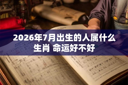 2026年7月出生的人属什么生肖 命运好不好