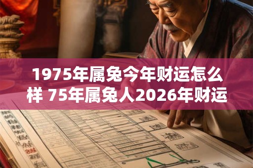 1975年属兔今年财运怎么样 75年属兔人2026年财运 1975年属兔今年财运怎么样 75年属兔人2026年财运