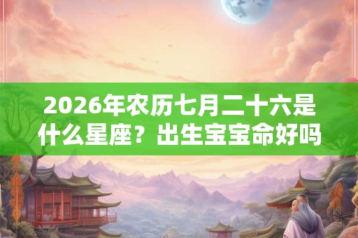 2026年农历七月二十六是什么星座？出生宝宝命好吗？