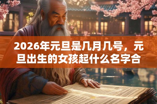 2026年元旦是几月几号，元旦出生的女孩起什么名字合适