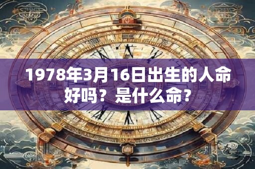 1978年3月16日出生的人命好吗？是什么命？