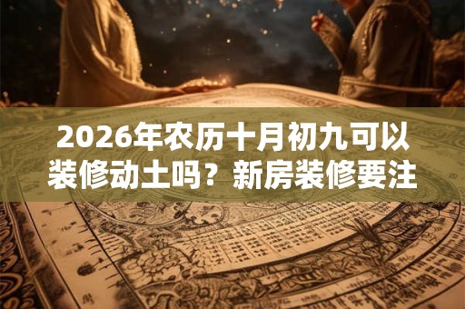 2026年农历十月初九可以装修动土吗?新房装修要注意什么? 2026年农历十月初九可以装修动土吗?新房装修要注意什么?