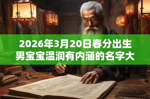 2026年3月20日春分出生男宝宝温润有内涵的名字大全集