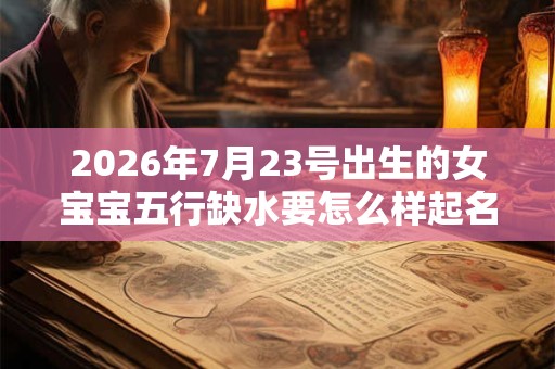 2026年7月23号出生的女宝宝五行缺水要怎么样起名字，用什么字好