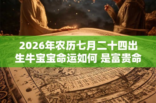 2026年农历七月二十四出生牛宝宝命运如何 是富贵命吗