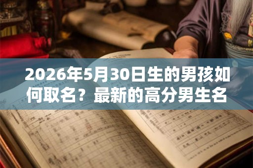 2026年5月30日生的男孩如何取名？最新的高分男生名字