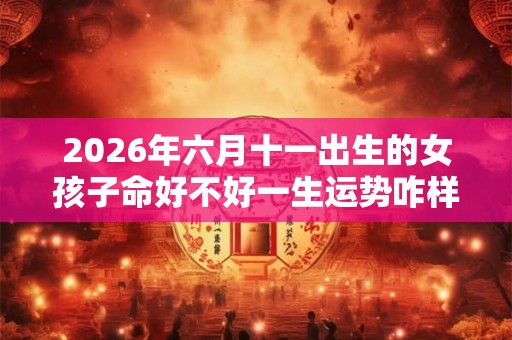 2026年六月十一出生的女孩子命好不好一生运势咋样