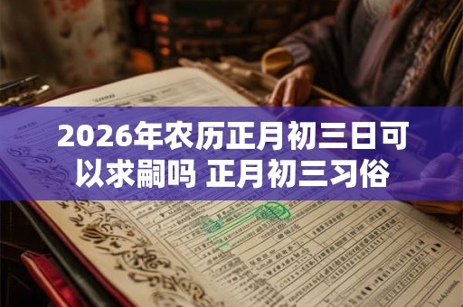 2026年农历正月初三日可以求嗣吗 正月初三习俗