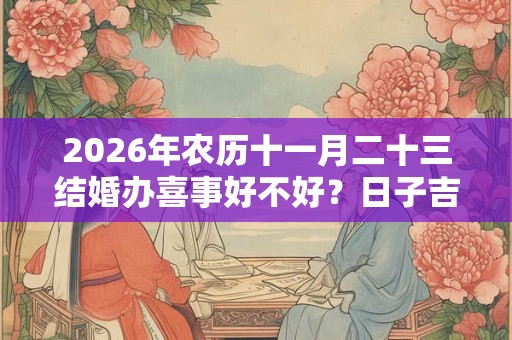 2026年农历十一月二十三结婚办喜事好不好？日子吉利吗？