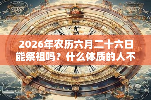 2026年农历六月二十六日能祭祖吗?什么体质的人不宜去祭祖扫墓? 2026年农历六月二十六日能祭祖吗?什么体质的人不宜去祭祖扫墓?