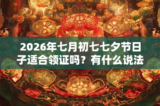 2026年七月初七七夕节日子适合领证吗?有什么说法? 2026年七月初七七夕节日子适合领证吗?有什么说法?