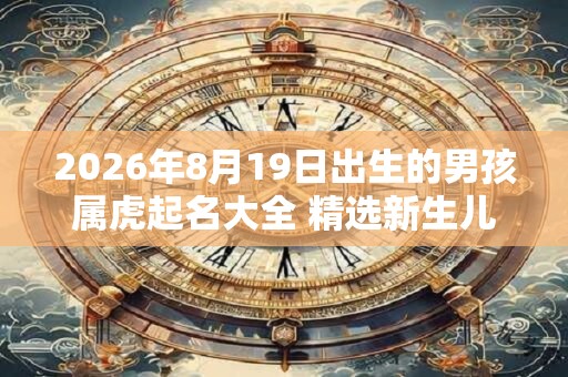 2026年8月19日出生的男孩属虎起名大全 精选新生儿好名推荐