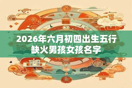 2026年六月初四出生五行缺火男孩女孩名字