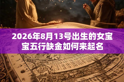 2026年8月13号出生的女宝宝五行缺金如何来起名