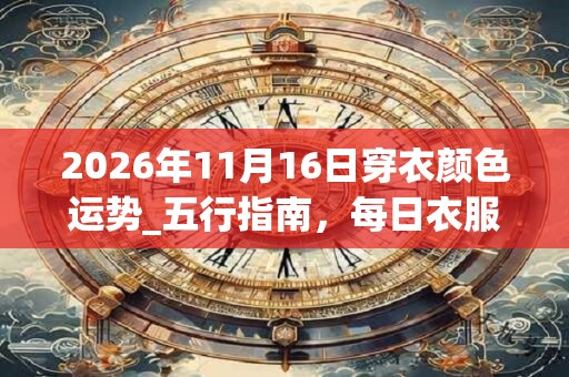 2026年11月16日穿衣颜色运势_五行指南，每日衣服颜色幸运色