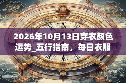 2026年10月13日穿衣颜色运势_五行指南,每日衣服颜色幸运色 2026年10月13日穿衣颜色运势_五行指南,每日衣服颜色幸运色