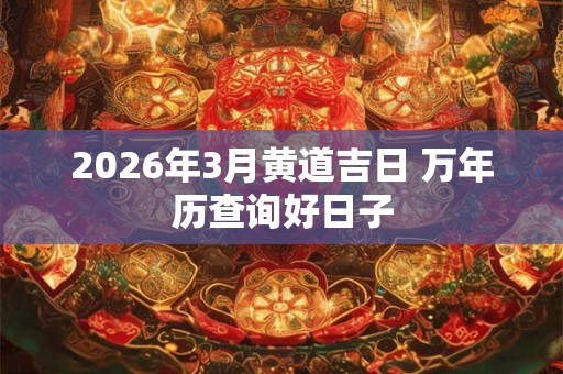 2026年3月黄道吉日 万年历查询好日子