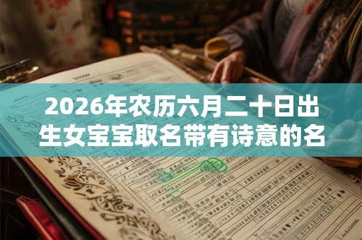 2026年农历六月二十日出生女宝宝取名带有诗意的名字