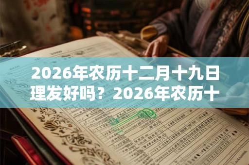 2026年农历十二月十九日理发好吗?2026年农历十二月理发吉日 2026年农历十二月十九日理发好吗?2026年农历十二月理发吉日