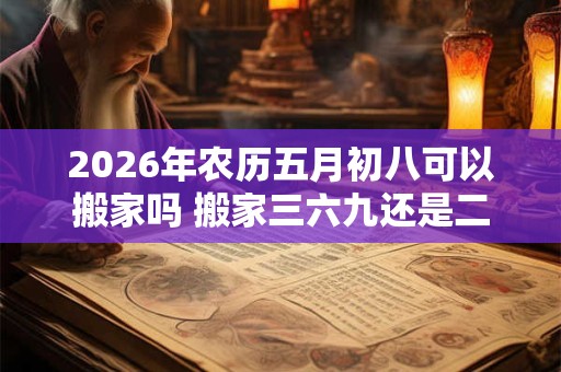 2026年农历五月初八可以搬家吗 搬家三六九还是二五八好