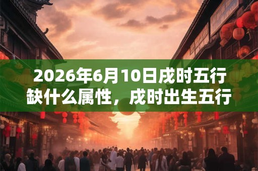 2026年6月10日戌时五行缺什么属性，戌时出生五行缺什么