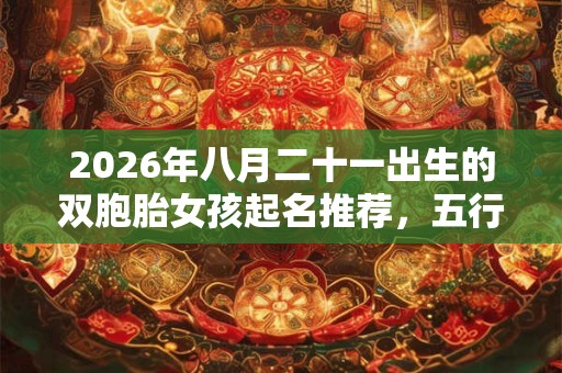 2026年八月二十一出生的双胞胎女孩起名推荐，五行属什么