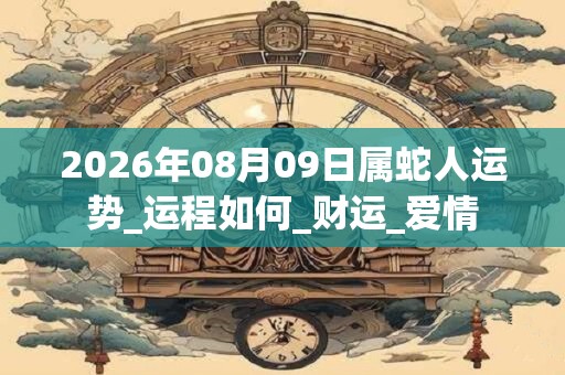 2026年08月09日属蛇人运势_运程如何_财运_爱情