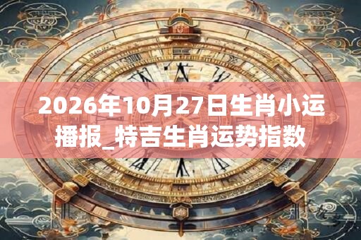 2026年10月27日生肖小运播报_特吉生肖运势指数 2026年10月27日生肖小运播报_特吉生肖运势指数