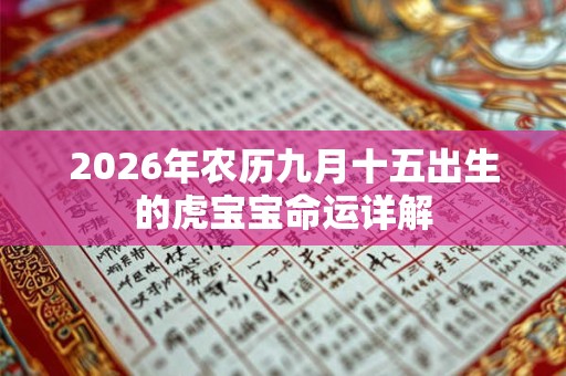 2026年农历九月十五出生的虎宝宝命运详解