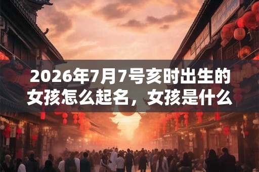 2026年7月7号亥时出生的女孩怎么起名，女孩是什么