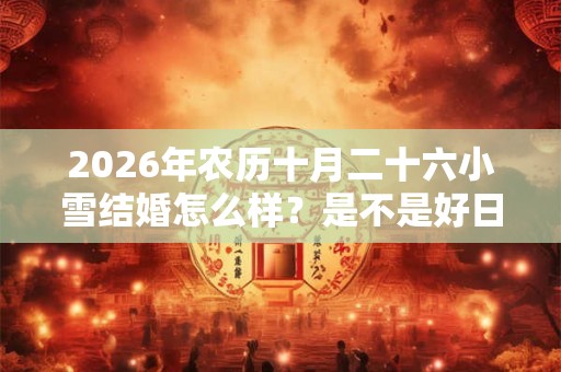 2026年农历十月二十六小雪结婚怎么样？是不是好日子？